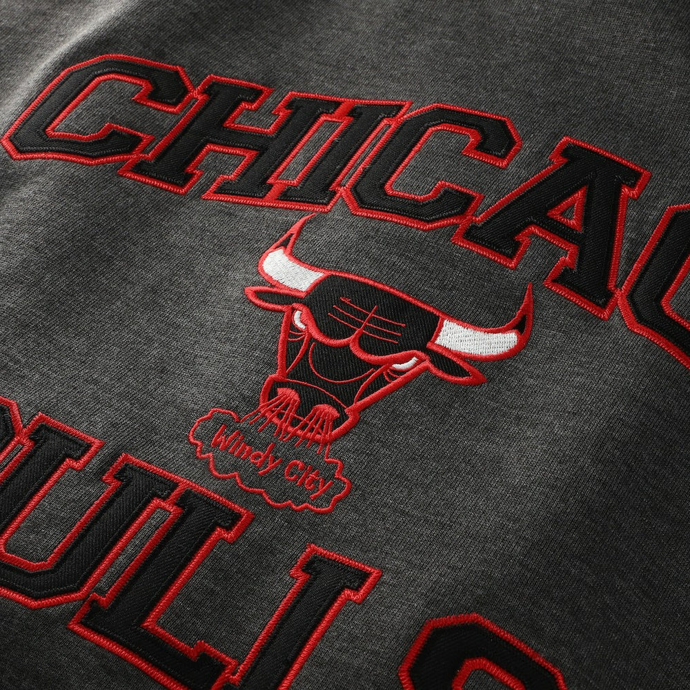 Chicago Bulls Hardwood Classics Big & Tall Crewneck Sweatshirt - Heather Charcoal | Mitchell & Ness outlet