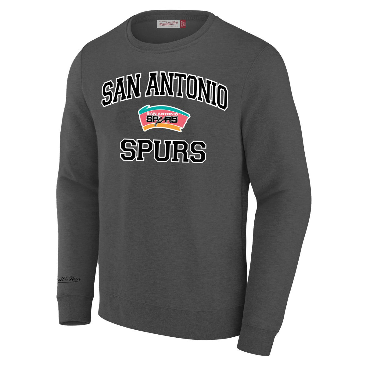 San Antonio Spurs Big & Tall Hardwood Classics Sweatshirt - Heather Gray | Mitchell & Ness on sale