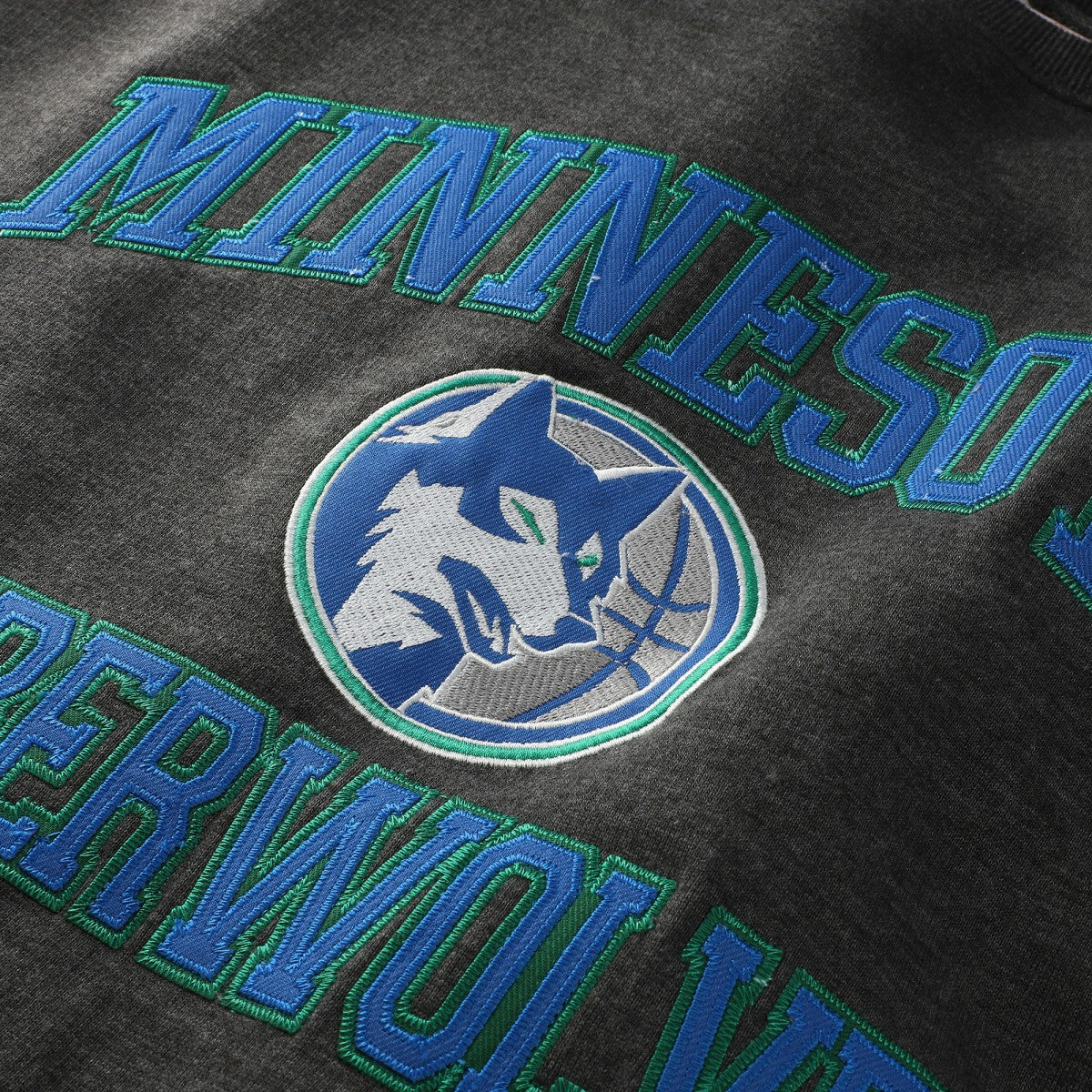 Minnesota Timberwolves Hardwood Classics Big & Tall Crewneck Sweatshirt - Heather Charcoal | Mitchell & Ness outlet