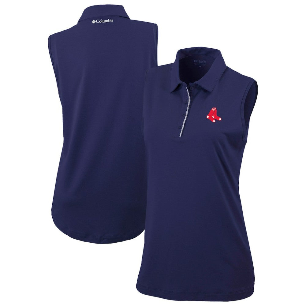Boston Red Sox Women's Tend The Ball Sleeveless Polo - Navy | Columbia
