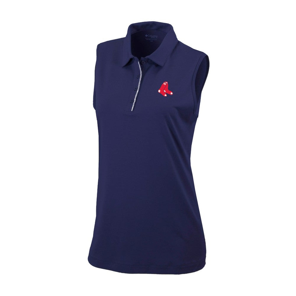 Boston Red Sox Women's Tend The Ball Sleeveless Polo - Navy | Columbia