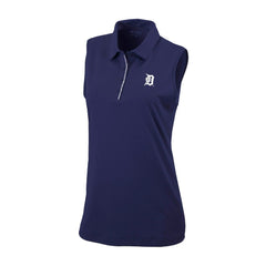 Detroit Tigers Women's Tend The Ball Sleeveless Polo - Navy | Columbia