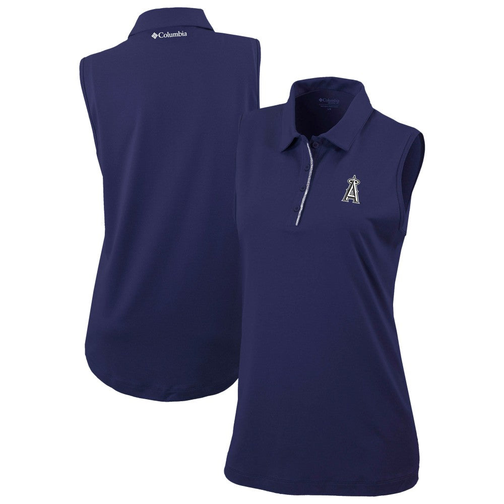 Los Angeles Angels Women's Tend The Ball Sleeveless Polo - Navy | Columbia