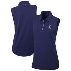 Los Angeles Angels Women's Tend The Ball Sleeveless Polo - Navy | Columbia