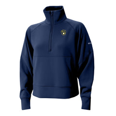 Milwaukee Brewers Women's Wickhams Hills Raglan Omni-Wick Quarter-Zip Pullover - Navy | Columbia