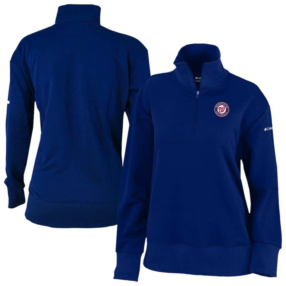 Washington Nationals Women's Birchwood Hills Quarter-Zip Pullover - Navy | Columbia