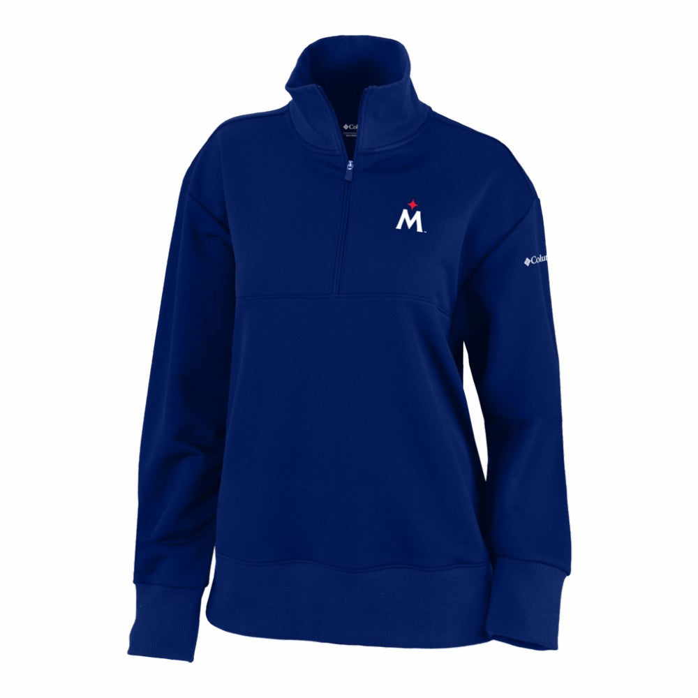 Minnesota Twins Women's Birchwood Hills Quarter-Zip Pullover - Navy | Columbia
