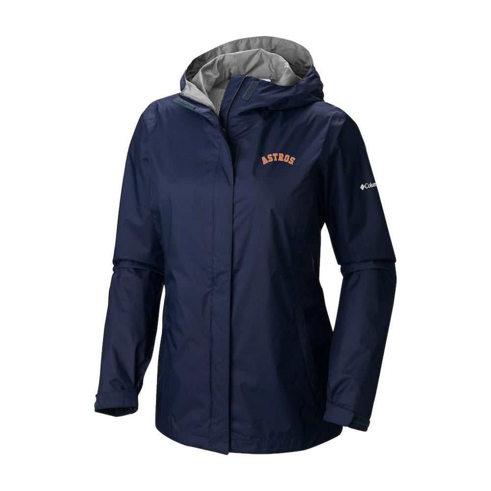 Houston Astros Women's Arcadia II Omni-Tech Full-Zip Hoodie Rain Jacket - Navy | Columbia