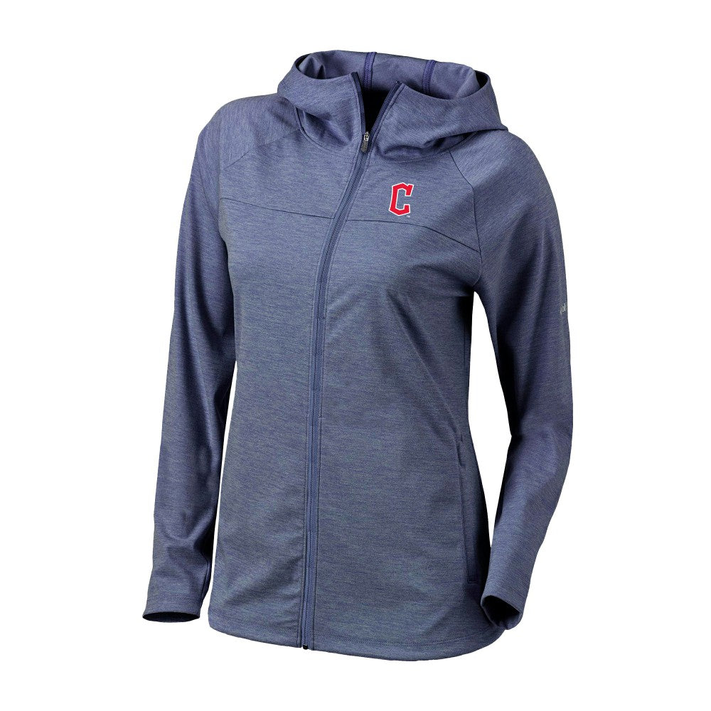 Cleveland Guardians Women's Half Shot Full-Zip Hoodie - Navy | Columbia