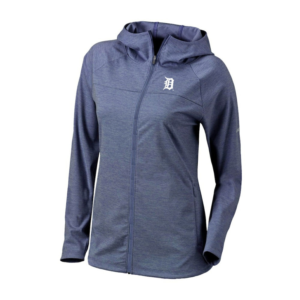 Detroit Tigers Women's Half Shot Full-Zip Hoodie - Navy | Columbia