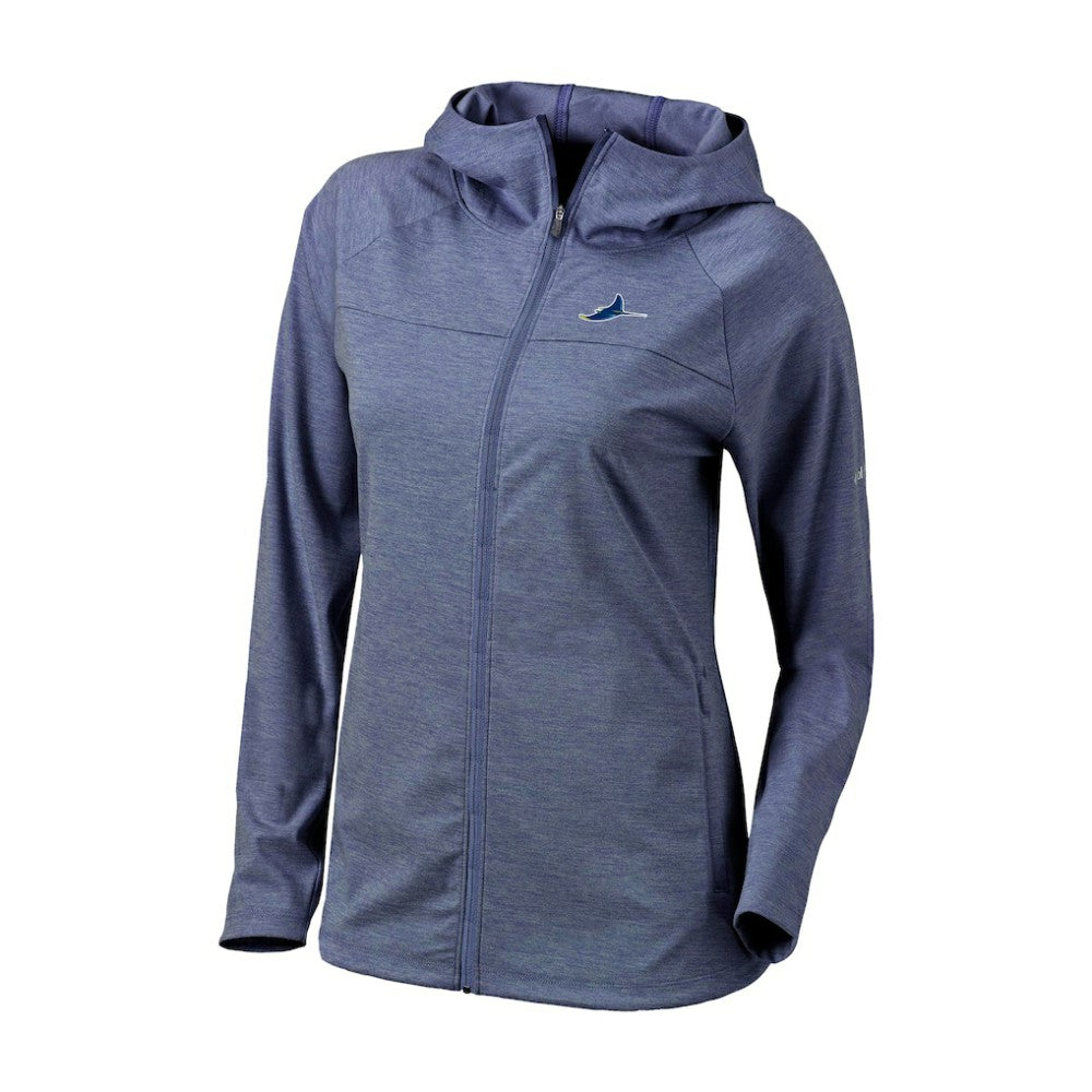 Tampa Bay Rays Women's Half Shot Full-Zip Hoodie - Navy | Columbia