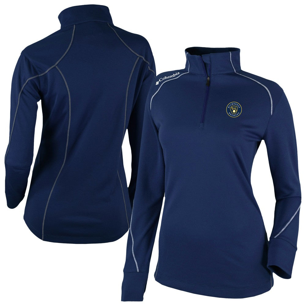 Milwaukee Brewers Women's Shotgun 2.0 Quarter-Zip Pullover - Navy | Columbia