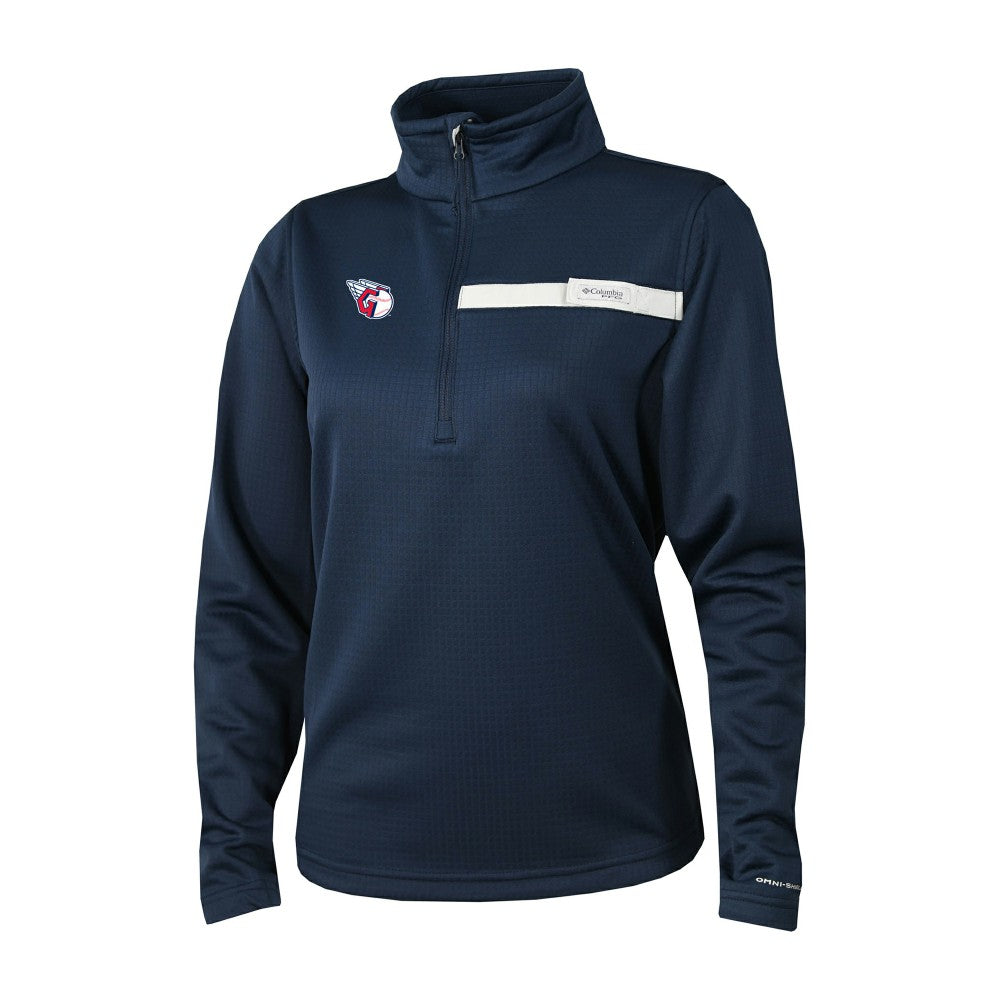 Cleveland Guardians Women's Skiff Guide Fleece Half-Zip Pullover Jacket - Navy | Columbia