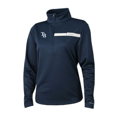 Tampa Bay Rays Women's Skiff Guide Fleece Half-Zip Pullover Jacket - Navy | Columbia