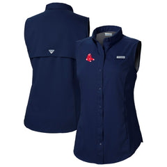 Boston Red Sox Women's Tamiami Sleeveless Shirt - Navy | Columbia
