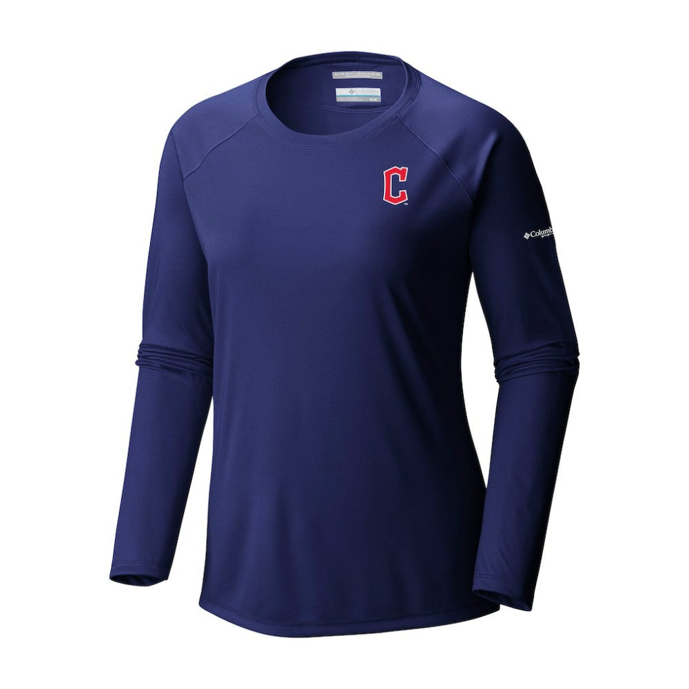 Cleveland Guardians Tidal Tee II Long Sleeve T-Shirt - Navy | Columbia