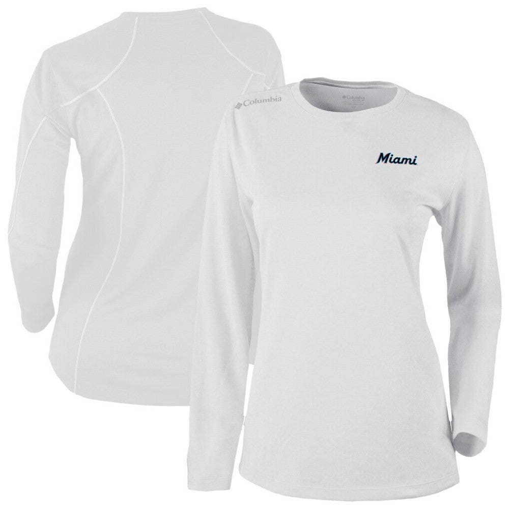 Miami Marlins Shotgun Long Sleeve T-Shirt - White | Columbia