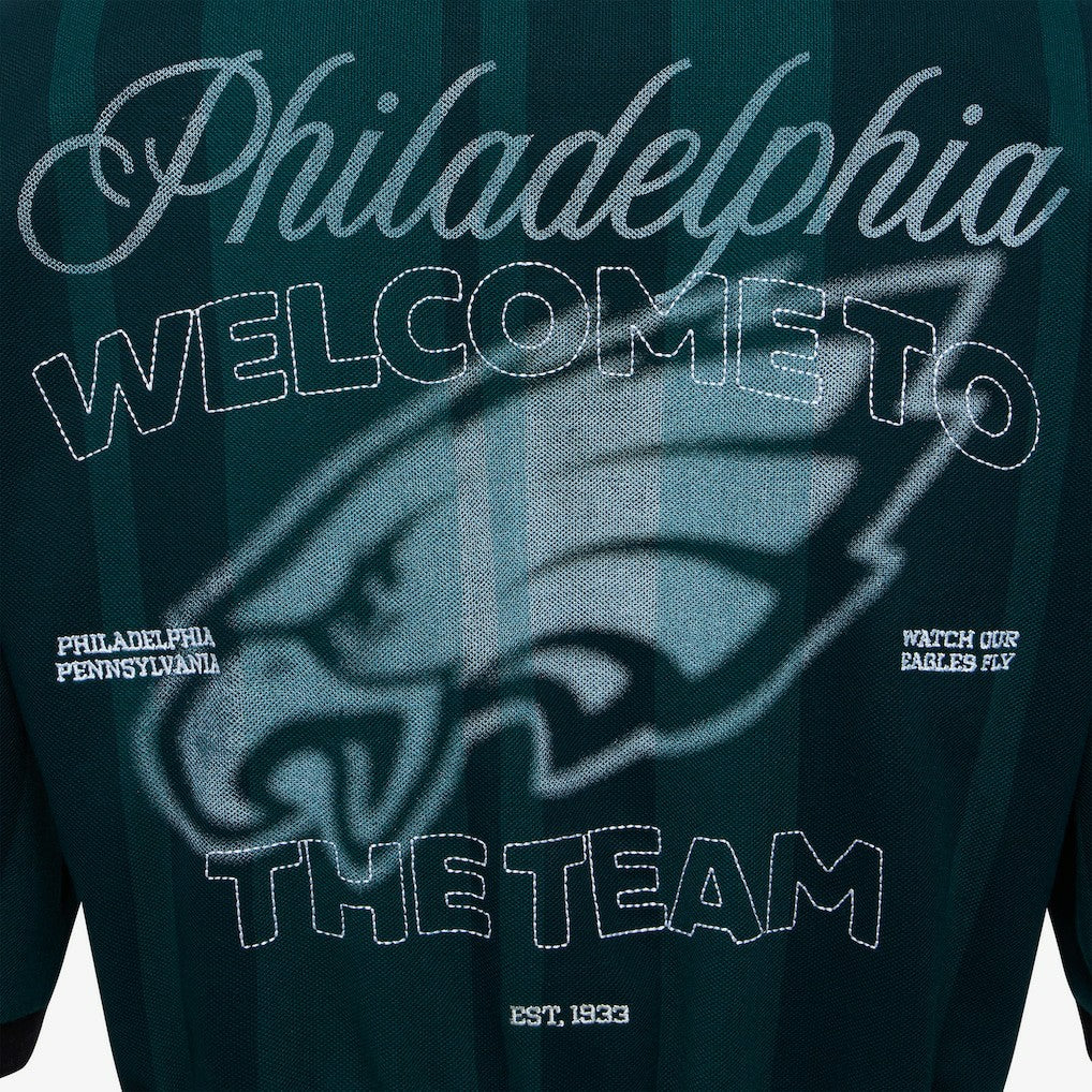 Philadelphia Eagles Off Season Women's Rugby T-Shirt - Midnight Green cheap