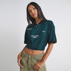 Philadelphia Eagles Off Season Women's Rugby T-Shirt - Midnight Green cheap
