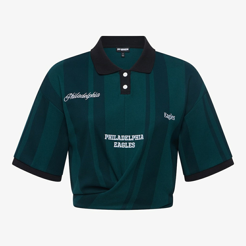 Philadelphia Eagles Off Season Women's Rugby T-Shirt - Midnight Green cheap