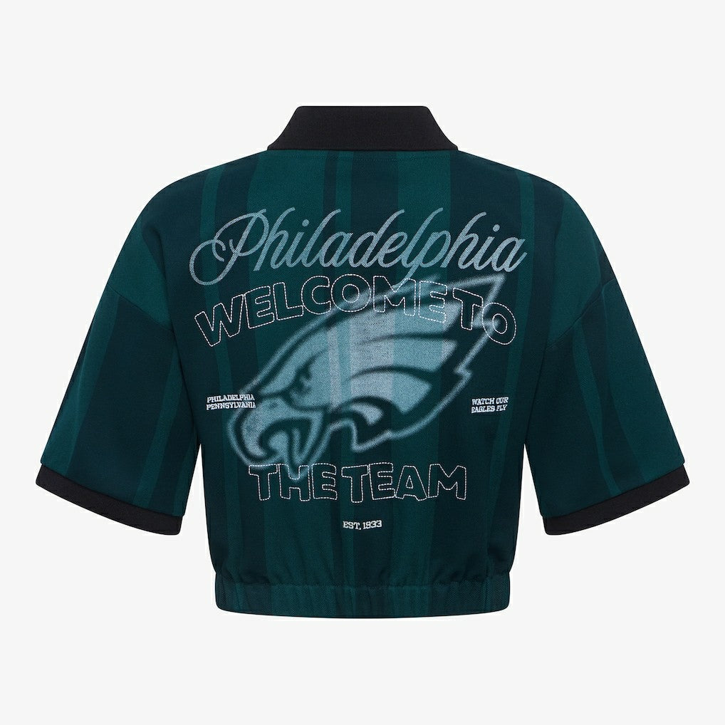 Philadelphia Eagles Off Season Women's Rugby T-Shirt - Midnight Green cheap