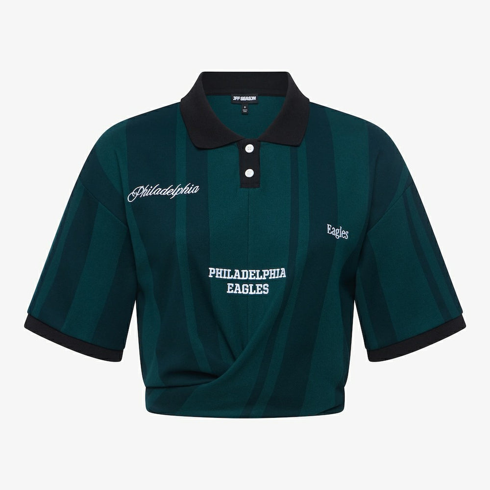 Philadelphia Eagles Off Season Women's Rugby T-Shirt - Midnight Green cheap