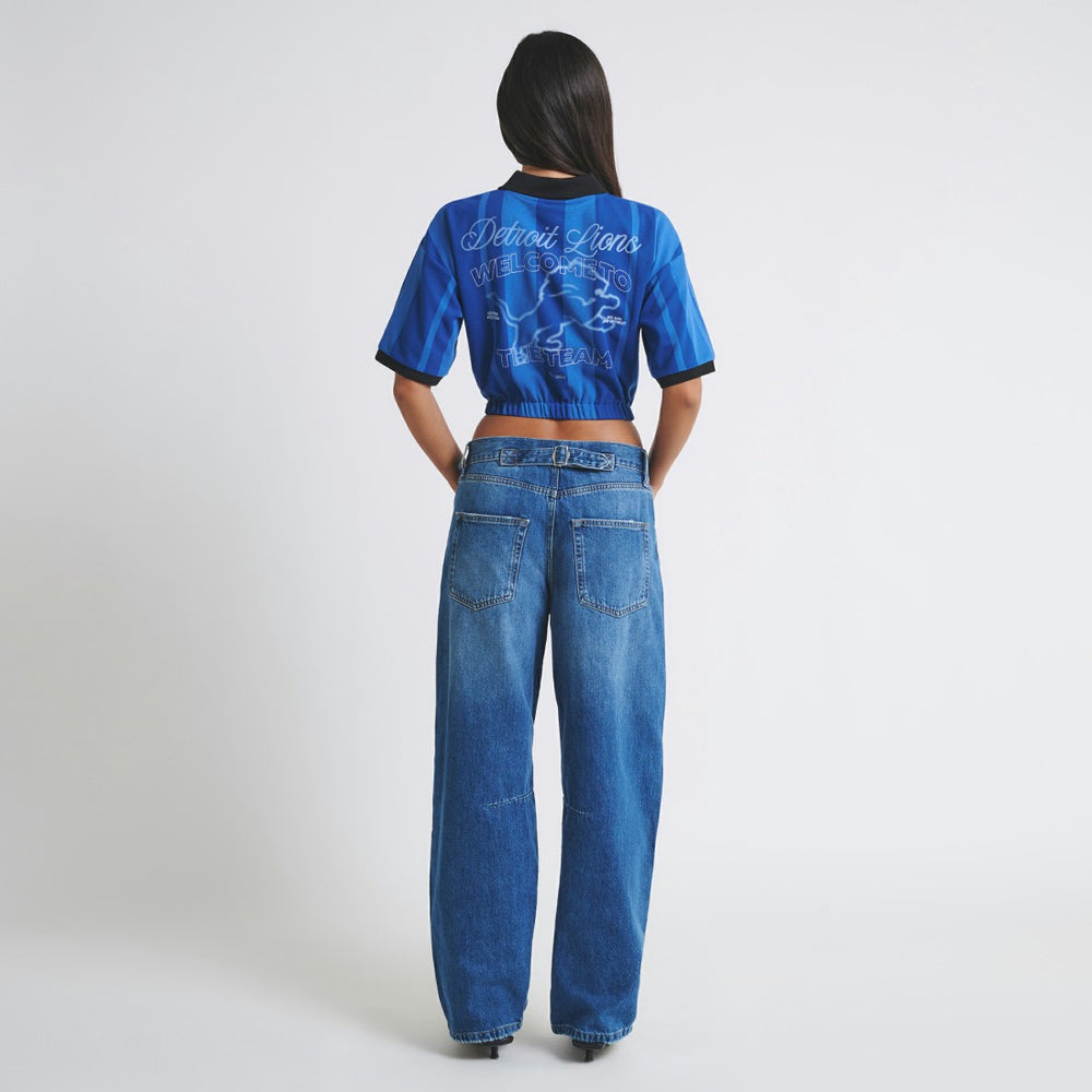 Detroit Lions Off Season Women's Rugby T-Shirt - Blue online