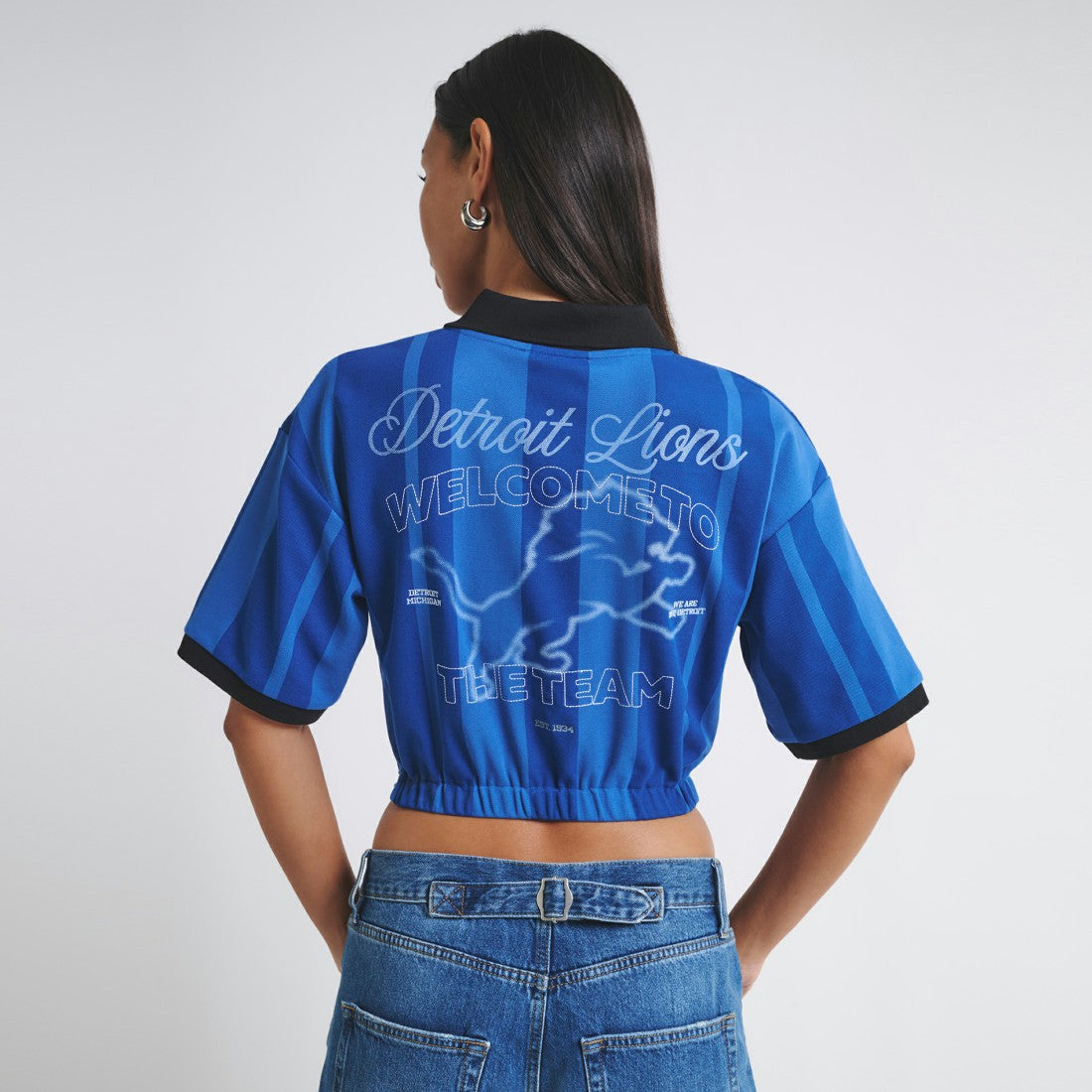 Detroit Lions Off Season Women's Rugby T-Shirt - Blue online