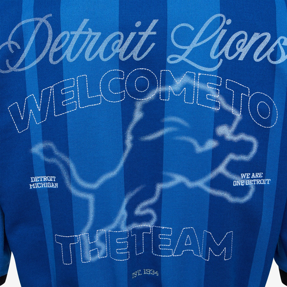 Detroit Lions Off Season Women's Rugby T-Shirt - Blue online