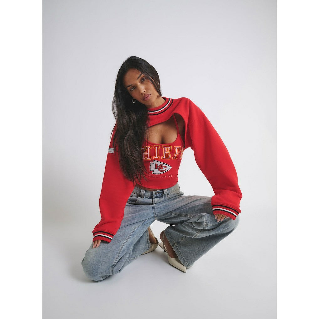 Kansas City Chiefs Off Season Women's Fleece Shrug Cami - Red cheap