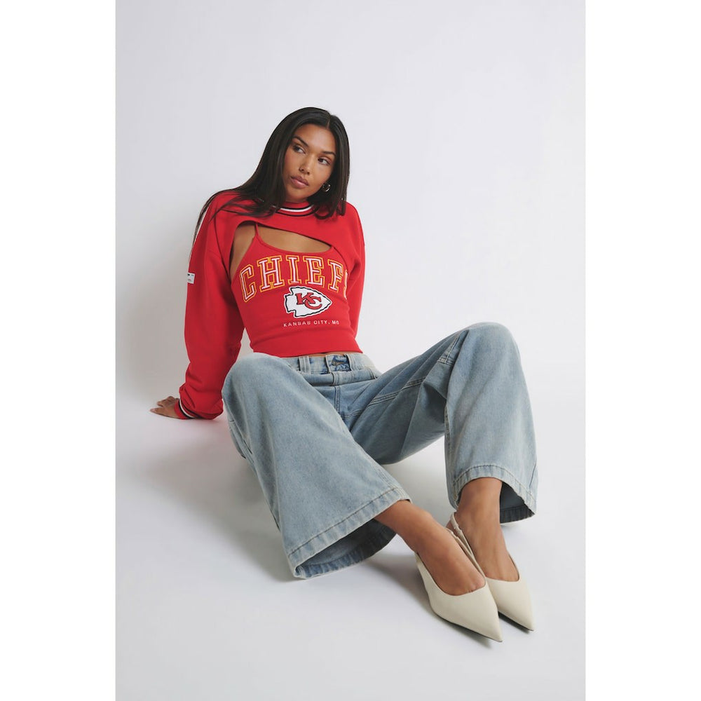 Kansas City Chiefs Off Season Women's Fleece Shrug Cami - Red cheap