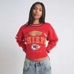 Kansas City Chiefs Off Season Women's Fleece Shrug Cami - Red cheap