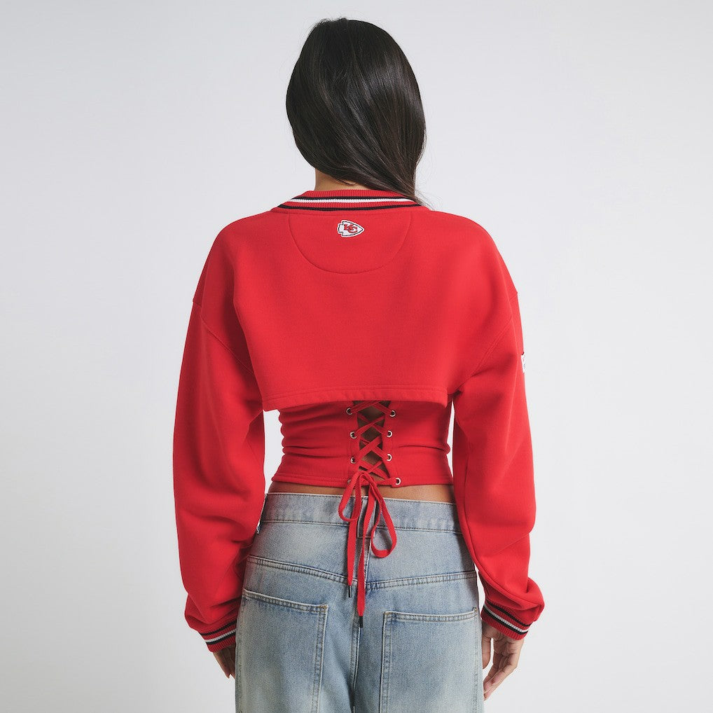 Kansas City Chiefs Off Season Women's Fleece Shrug Cami - Red cheap