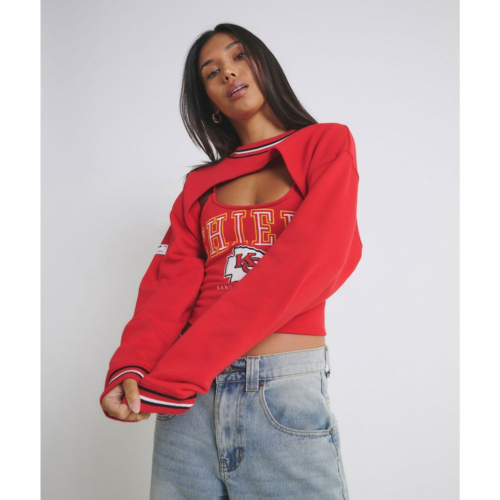 Kansas City Chiefs Off Season Women's Fleece Shrug Cami - Red cheap