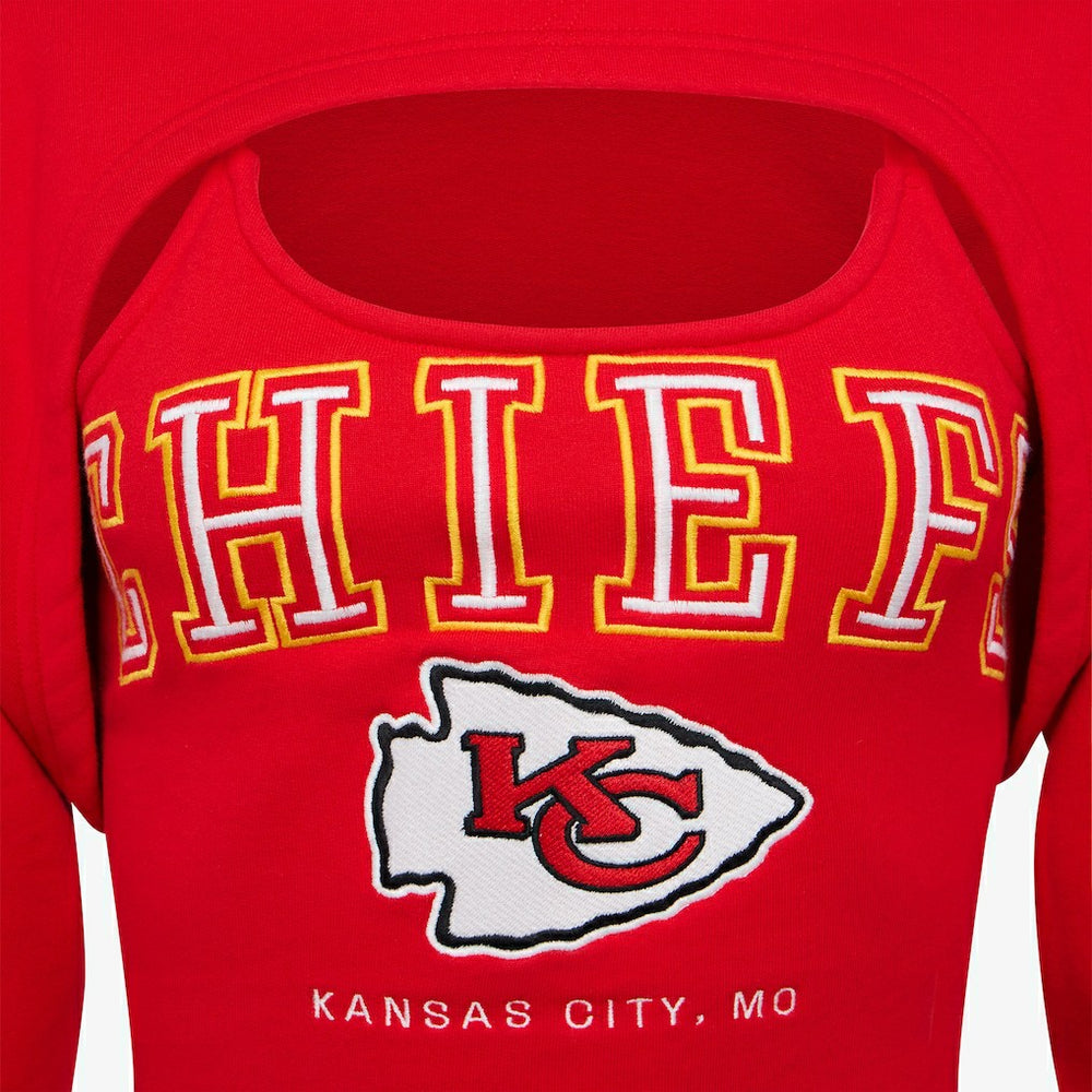 Kansas City Chiefs Off Season Women's Fleece Shrug Cami - Red cheap