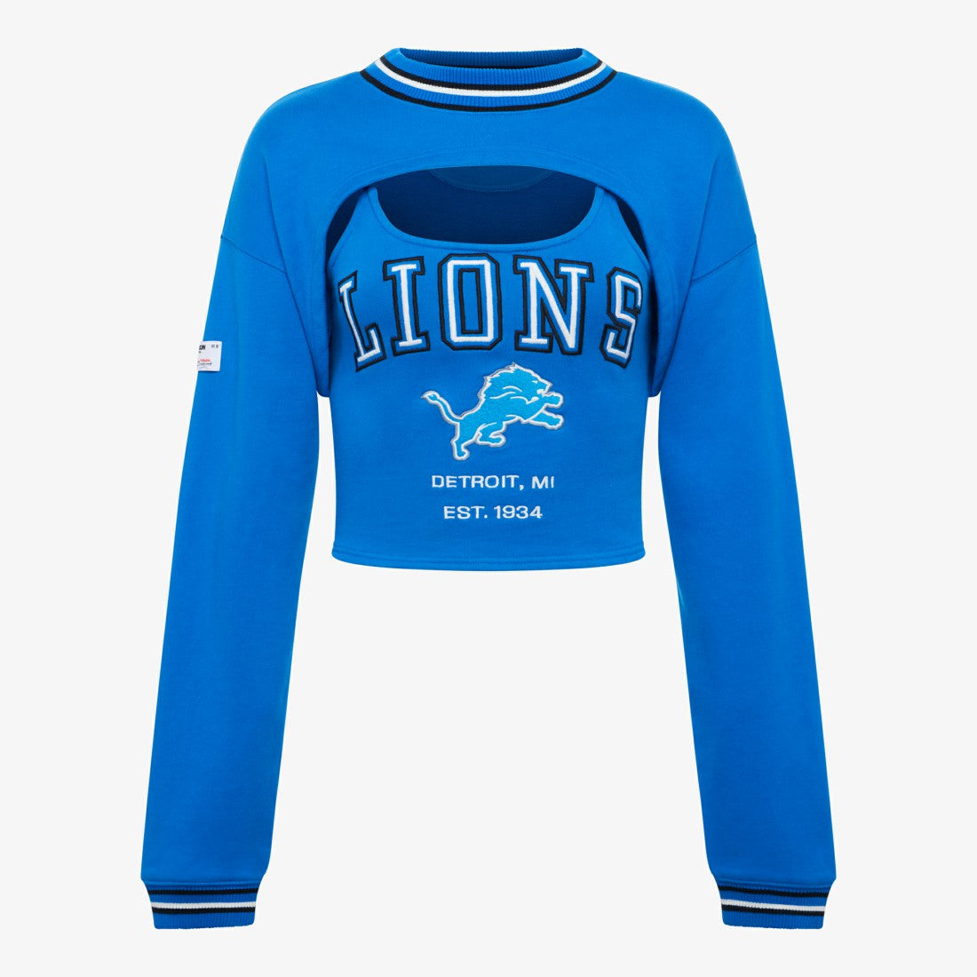 Detroit Lions Off Season Women's Fleece Shrug Cami - Blue for sale