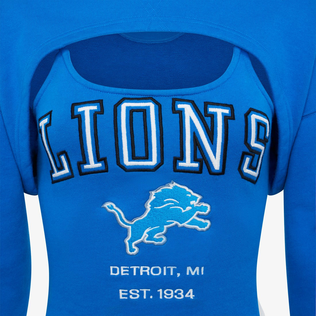 Detroit Lions Off Season Women's Fleece Shrug Cami - Blue for sale