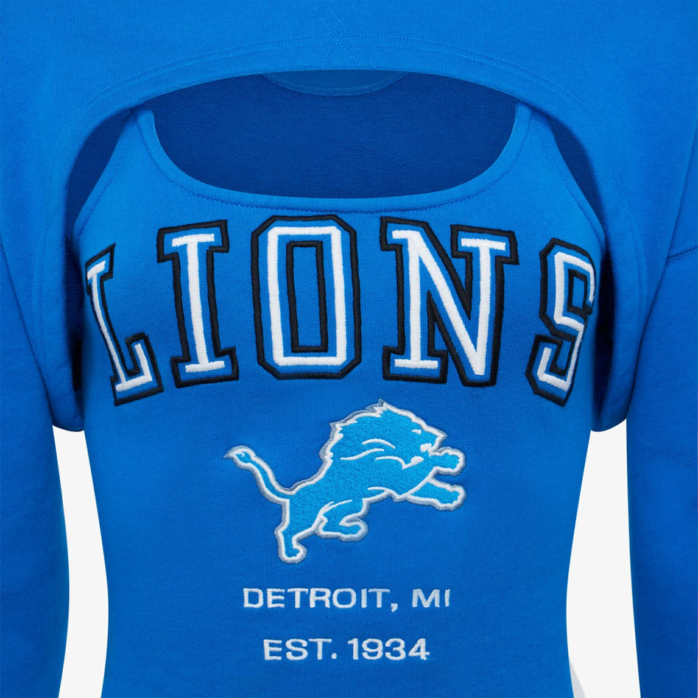 Detroit Lions Off Season Women's Fleece Shrug Cami - Blue for sale