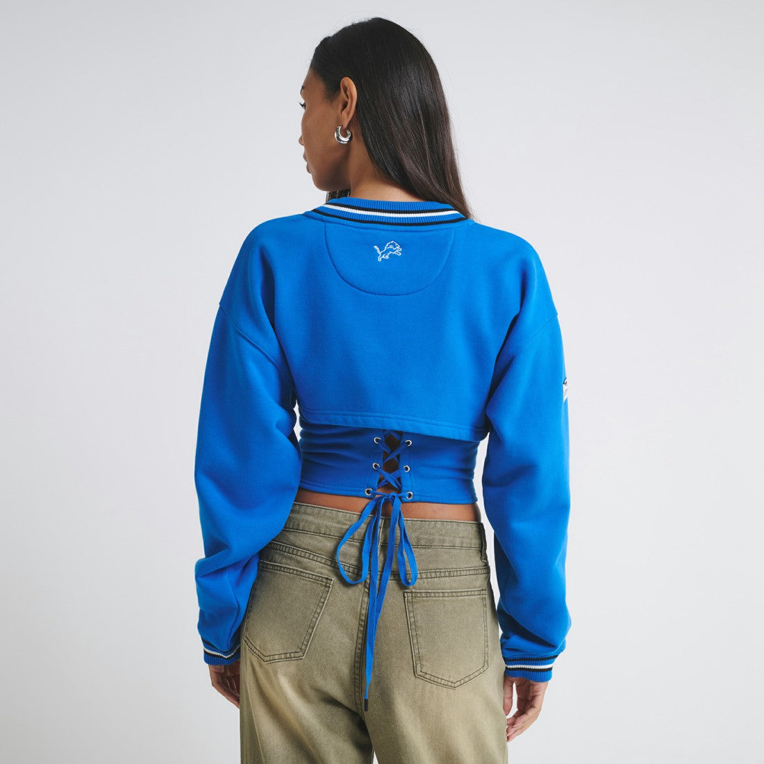 Detroit Lions Off Season Women's Fleece Shrug Cami - Blue for sale