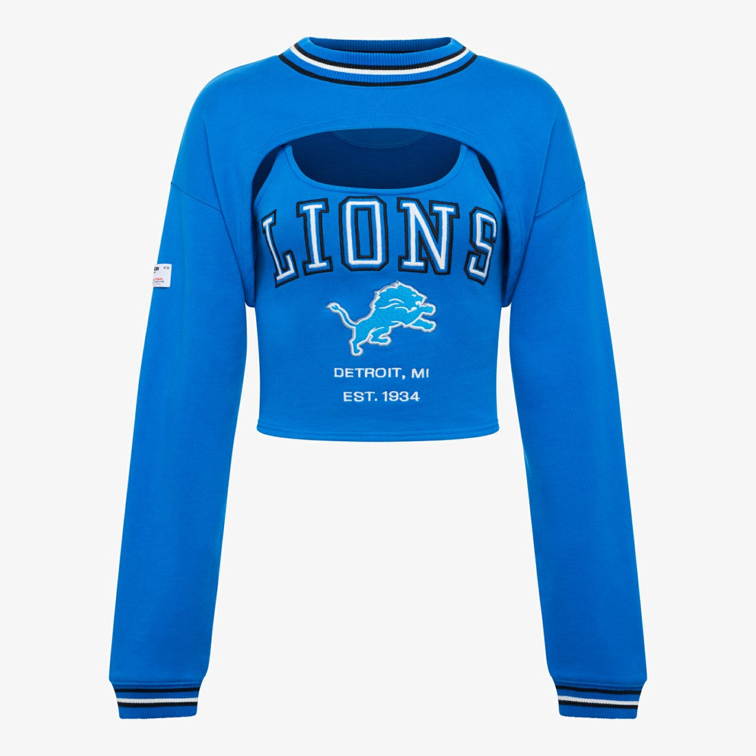Detroit Lions Off Season Women's Fleece Shrug Cami - Blue for sale