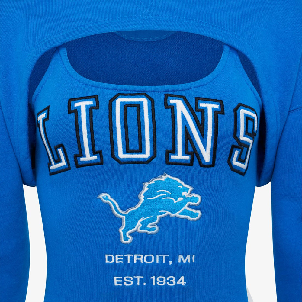 Detroit Lions Off Season Women's Fleece Shrug Cami - Blue for sale
