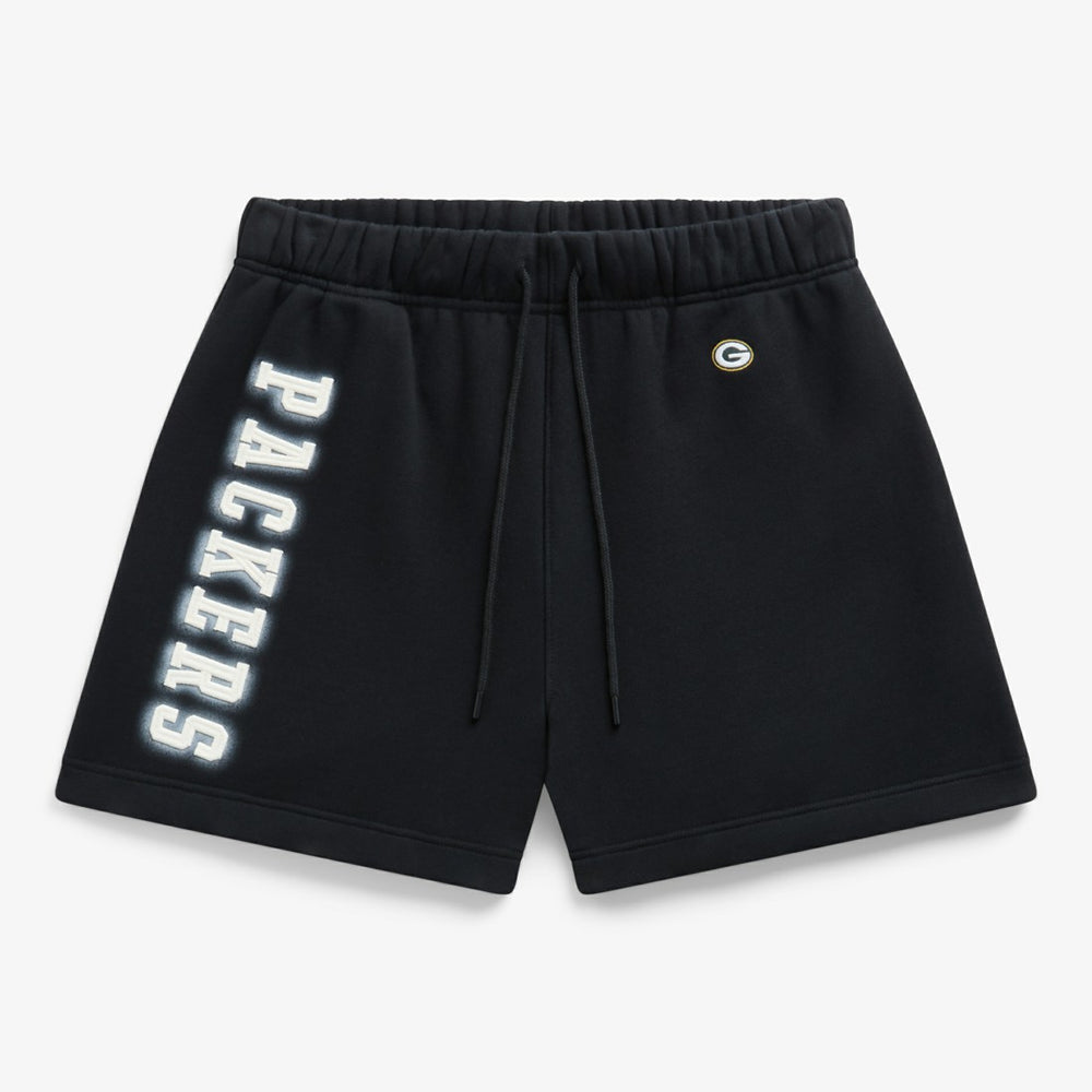 Green Bay Packers Off Season Unisex Fleece Shorts - Black discount