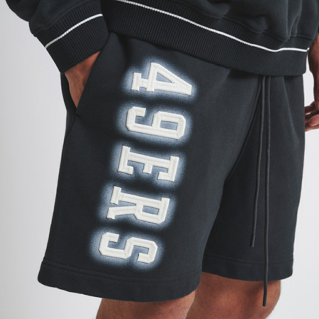 San Francisco 49ers Off Season Unisex Fleece Shorts - Black cheap