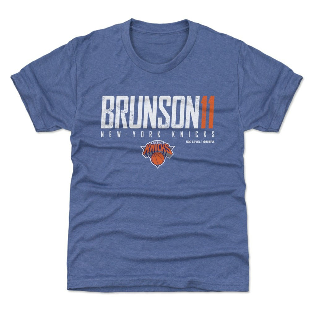 Jalen Brunson New York Knicks 500 Level Youth Elite T-Shirt - Blue on sale
