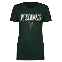 Giannis Antetokounmpo Milwaukee Bucks 500 Level Women's Elite T-Shirt - Hunter Green sale