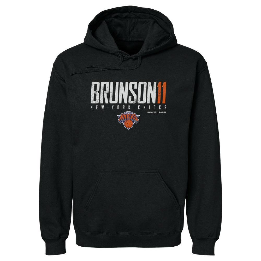 Jalen Brunson New York Knicks 500 Level Elite Pullover Hoodie - Black online