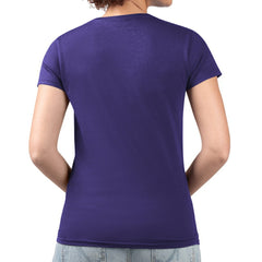 Colorado Rockies G-III 4Her by Carl Banks Women's Super-Slim Fit Lightweight Double Heart V-Neck T-Shirt - Purple