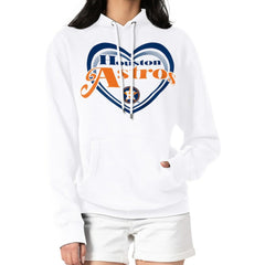 Houston Astros G-III 4Her by Carl Banks Women's Double Heart Fleece Pullover Hoodie - White