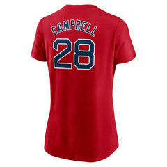Kristian Campbell Boston Red Sox Women's Cooperstown Collection Fuse Name & Number T-Shirt - Red | Nike