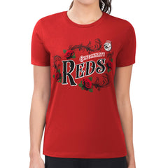 Cincinnati Reds G-III 4Her by Carl Banks Women's Super-Slim Fit Lightweight Retro Roses T-Shirt - Red